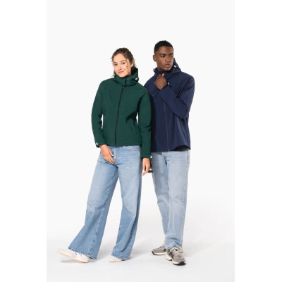 Ladies' detachable hooded softshell jacket